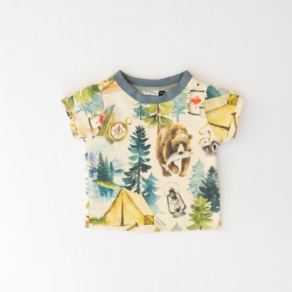 Short T - Camping Bear | Organic Cotton - Wildlings Children's Apparel
