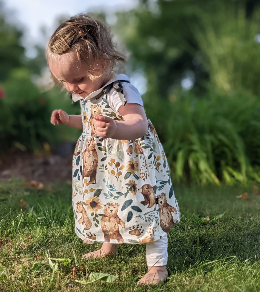 Tie Dress - Flowers | Organic Cotton - Wildlings Children's Apparel