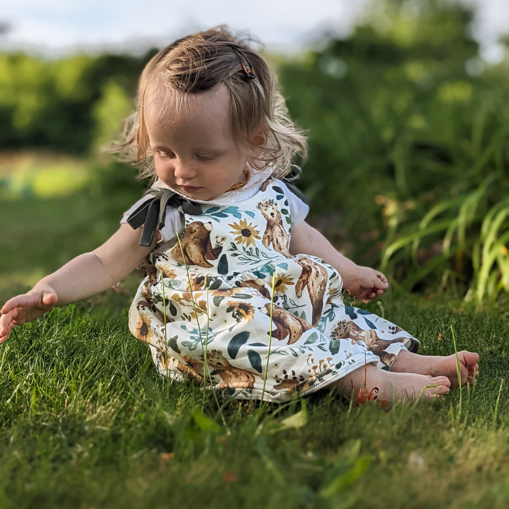 Tie Dress - Sunflowers | Organic Cotton - Wildlings Children's Apparel