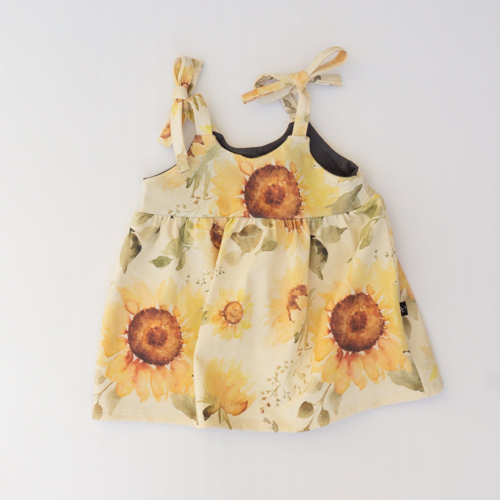 Tie Dress - Sunflowers | Organic Cotton - Wildlings Children's Apparel