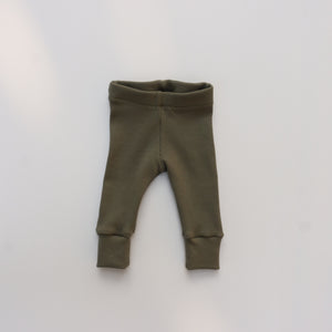 Leggings Rib - Olive | Organic Cotton